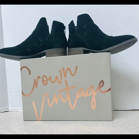 BLACK DRESS BOOTS BY CROWN VINTAGE “RUMBLE” - Picture 2 of 5